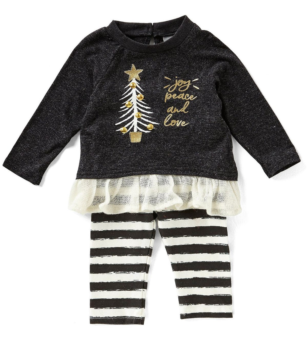 Christmas Baby Girls Set – Joy Peace & Love (2 PCS)