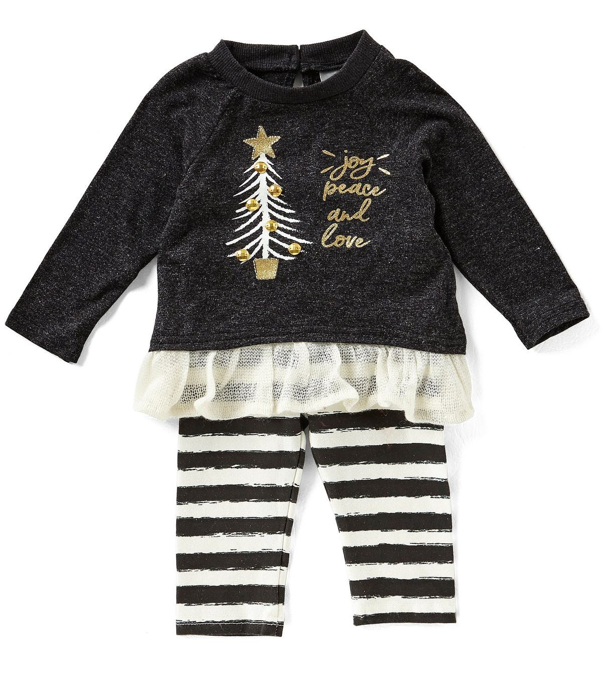 Christmas Baby Girls Set – Joy Peace & Love (2 PCS)
