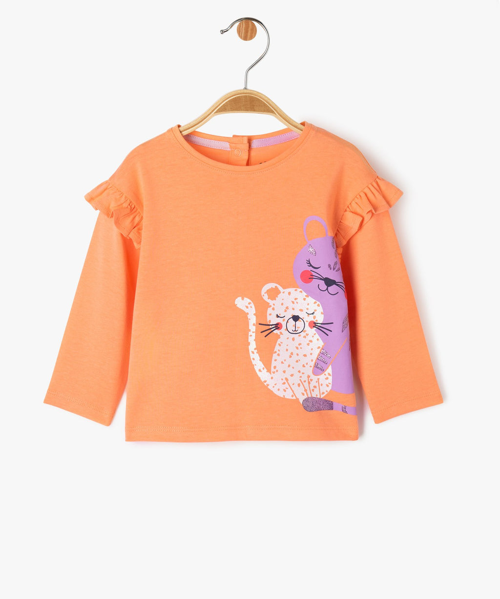 Baby Girls Long Sleeve Ruffle T-Shirt – GÉMO