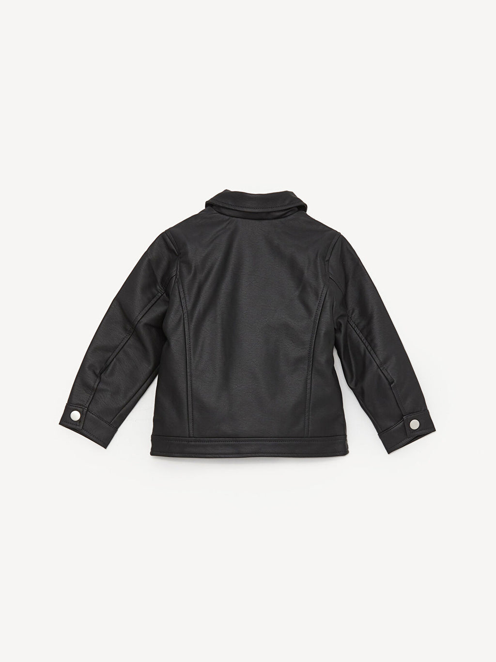 Baby Boys’ Faux Leather Jacket – BlacK