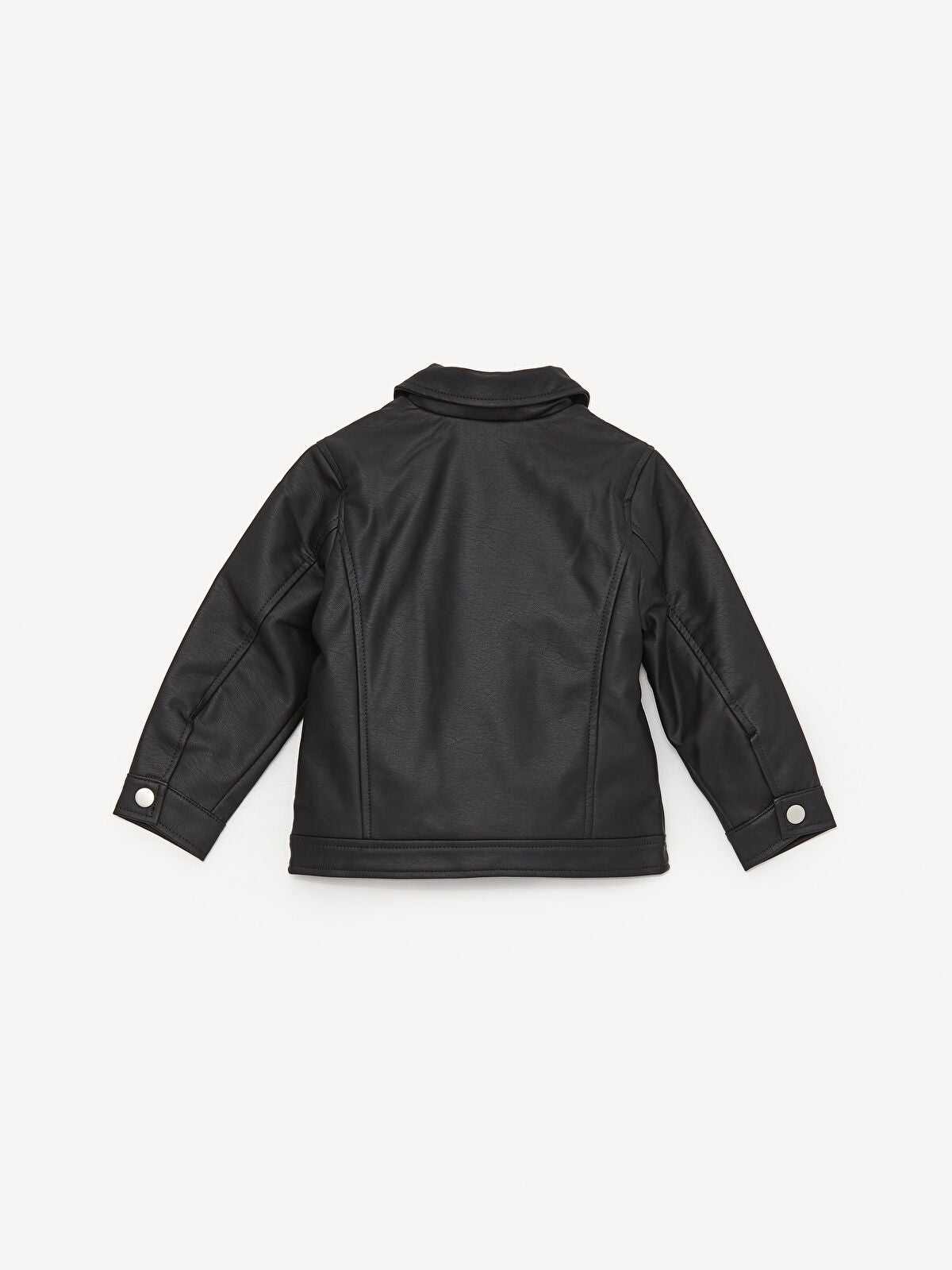 Baby Boys’ Faux Leather Jacket – BlacK