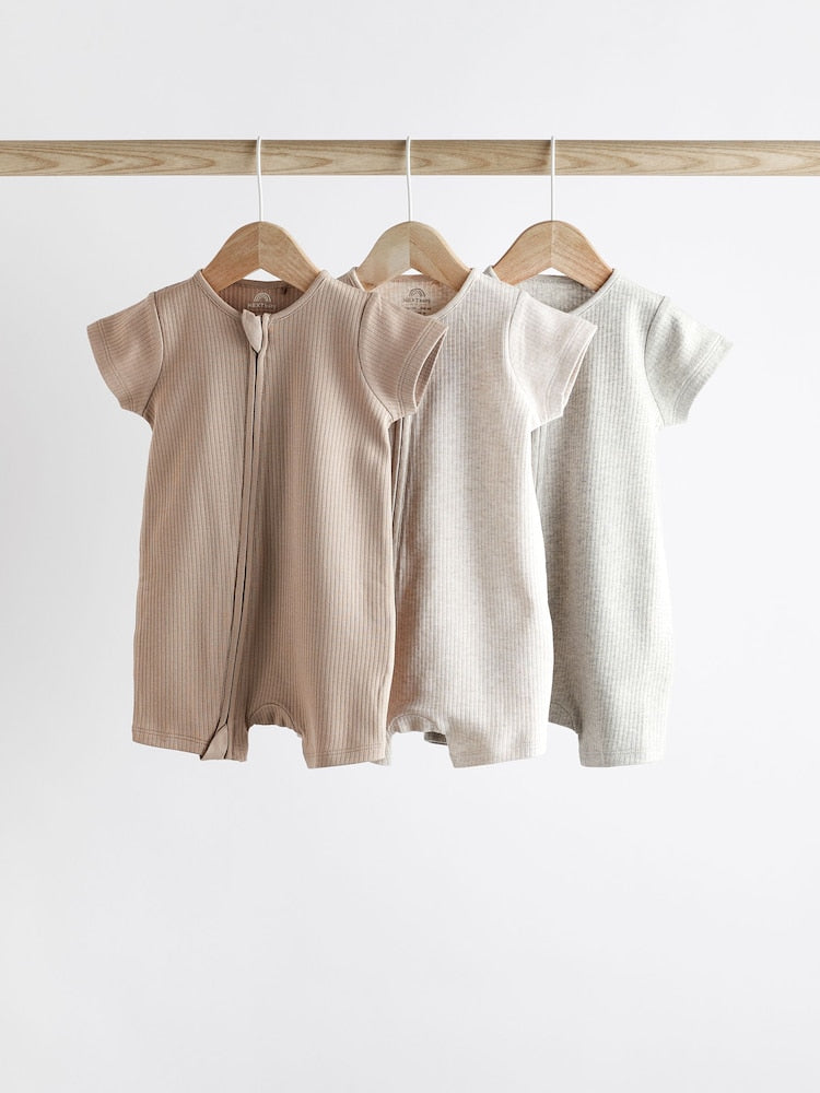 Neutral Cotton Baby Romper