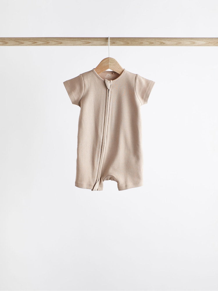 Neutral Cotton Baby Romper
