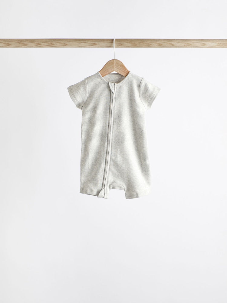 Neutral Cotton Baby Romper