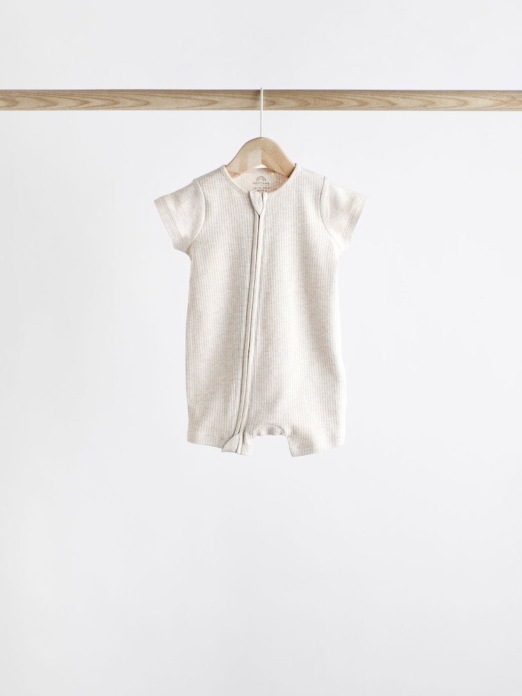 Neutral Cotton Baby Romper