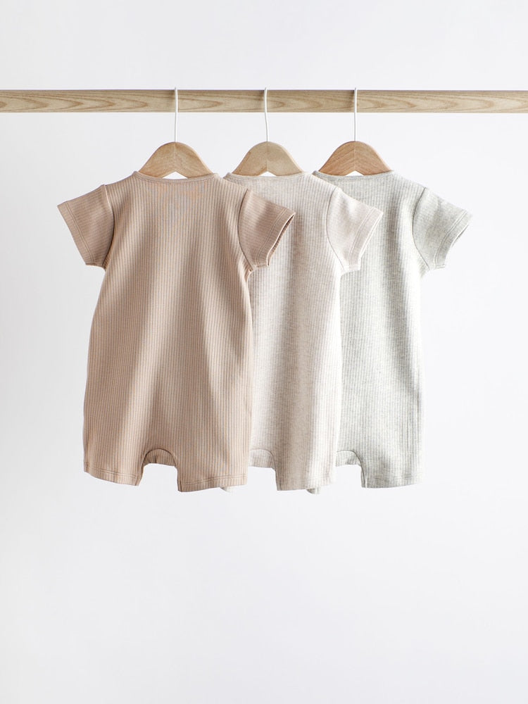 Neutral Cotton Baby Romper