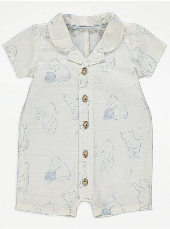 Winnie the Pooh Muslin Romper – George