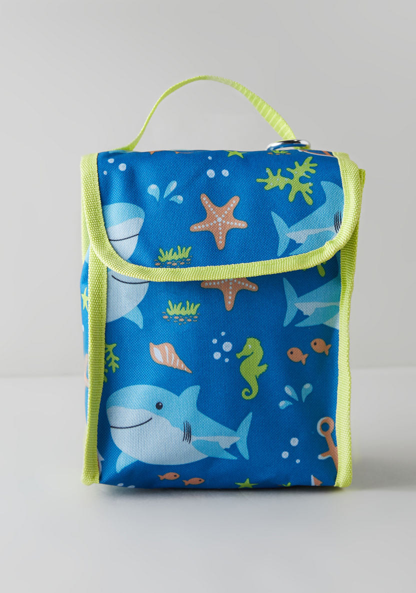 Juniors Shark Print Kids Backpack Set – Blue