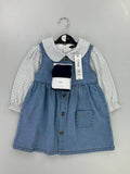 3-Piece Baby Girl Denim Dress Set