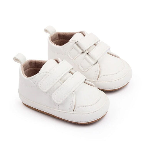 Classic White Baby Velcro Sneakers