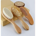 🪵 Baby Wooden Hair Brush & Comb Set (3-Piece)