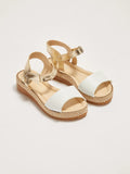 LC Waikiki Girls White & Gold Espadrille Sandals