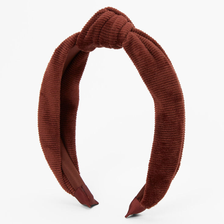 Claire’s Corduroy Knotted Headband – Colour Variety