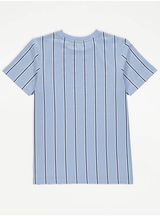 George Kids Blue Striped T-Shirt & Shorts Set