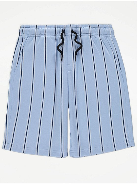 George Kids Blue Striped T-Shirt & Shorts Set