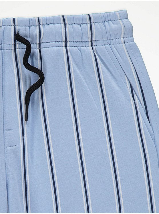 George Kids Blue Striped T-Shirt & Shorts Set