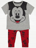Mickey Mouse Baby T-Shirt & Red Trousers Set