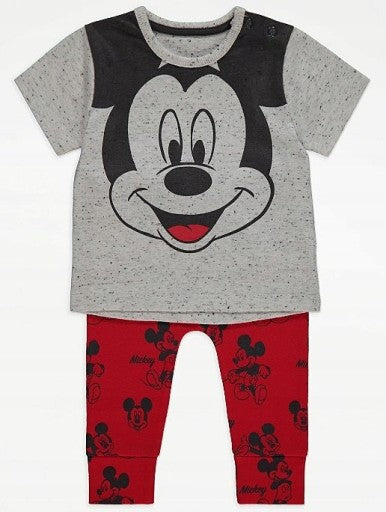 Mickey Mouse Baby T-Shirt & Red Trousers Set