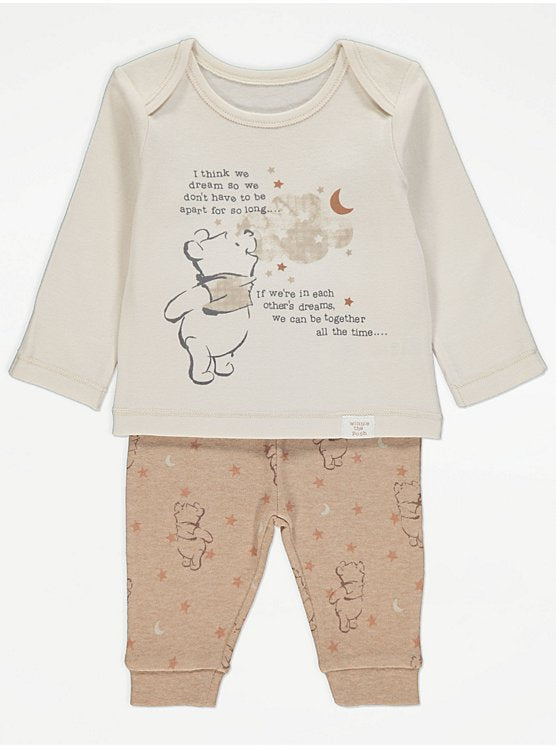 Disney Winnie the Pooh Pyjamas & Dressing Gown Set – Brown