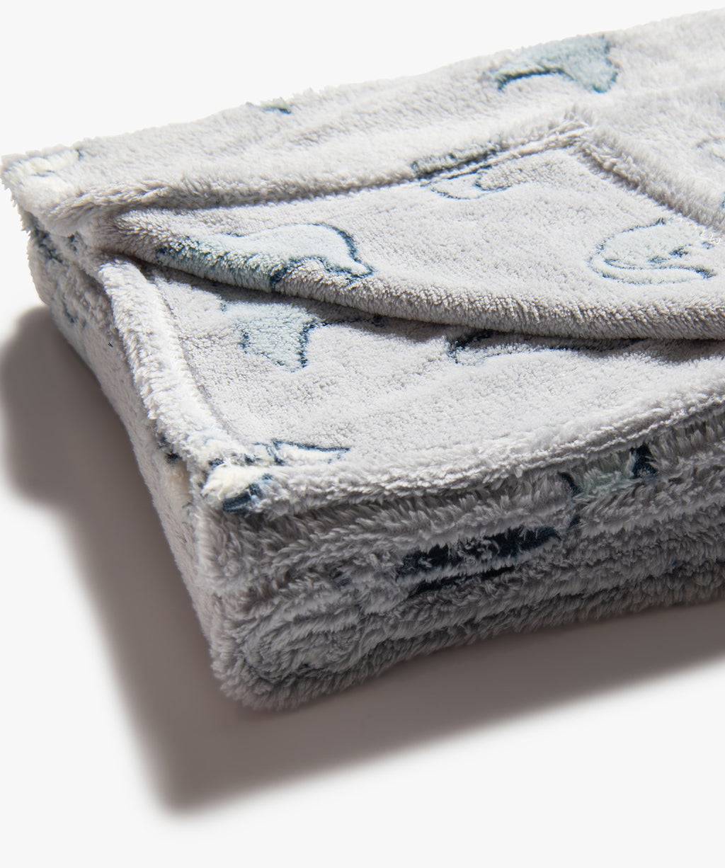 Grey blanket fabric detail
