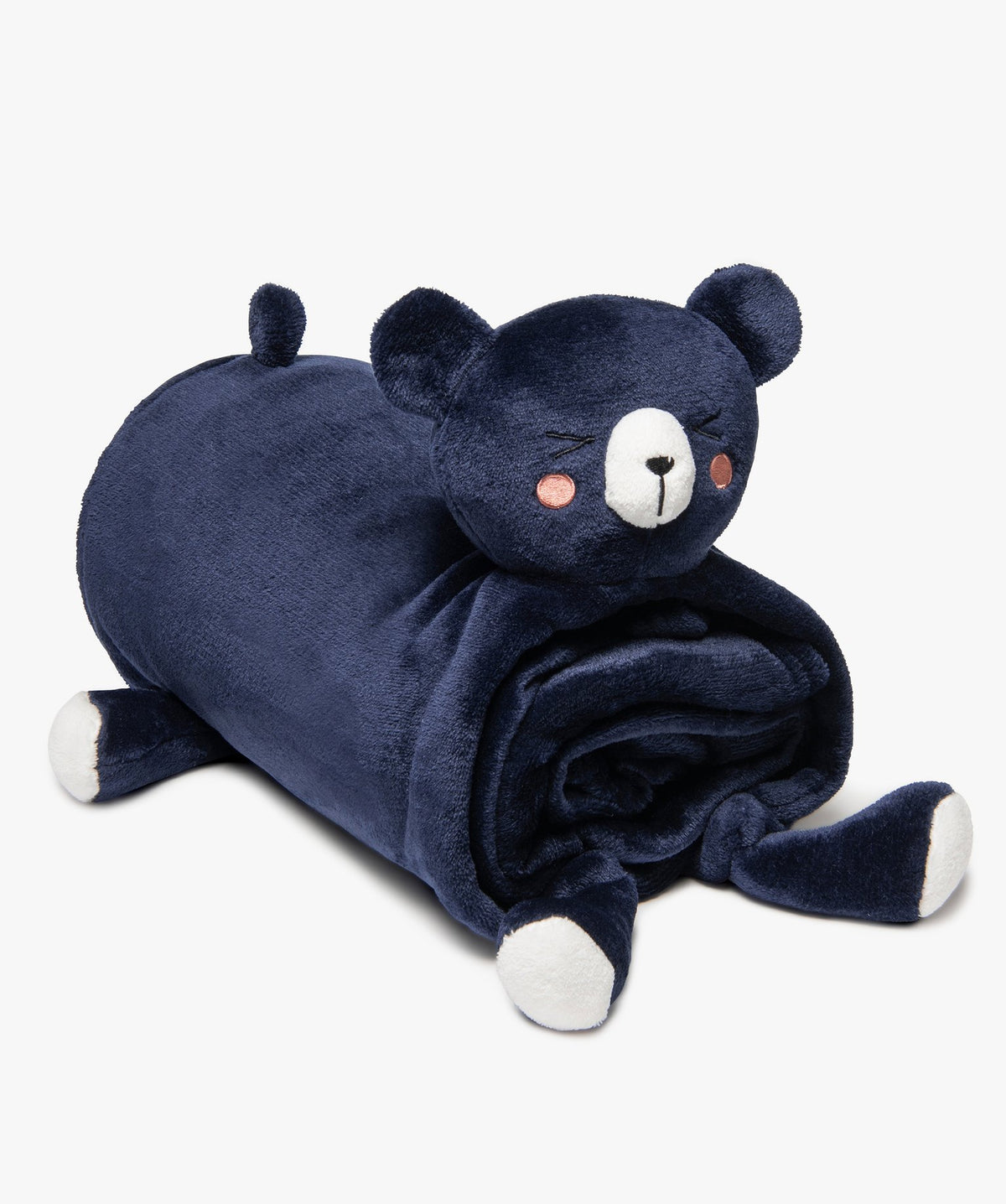 Navy blue teddy bear blanket 1