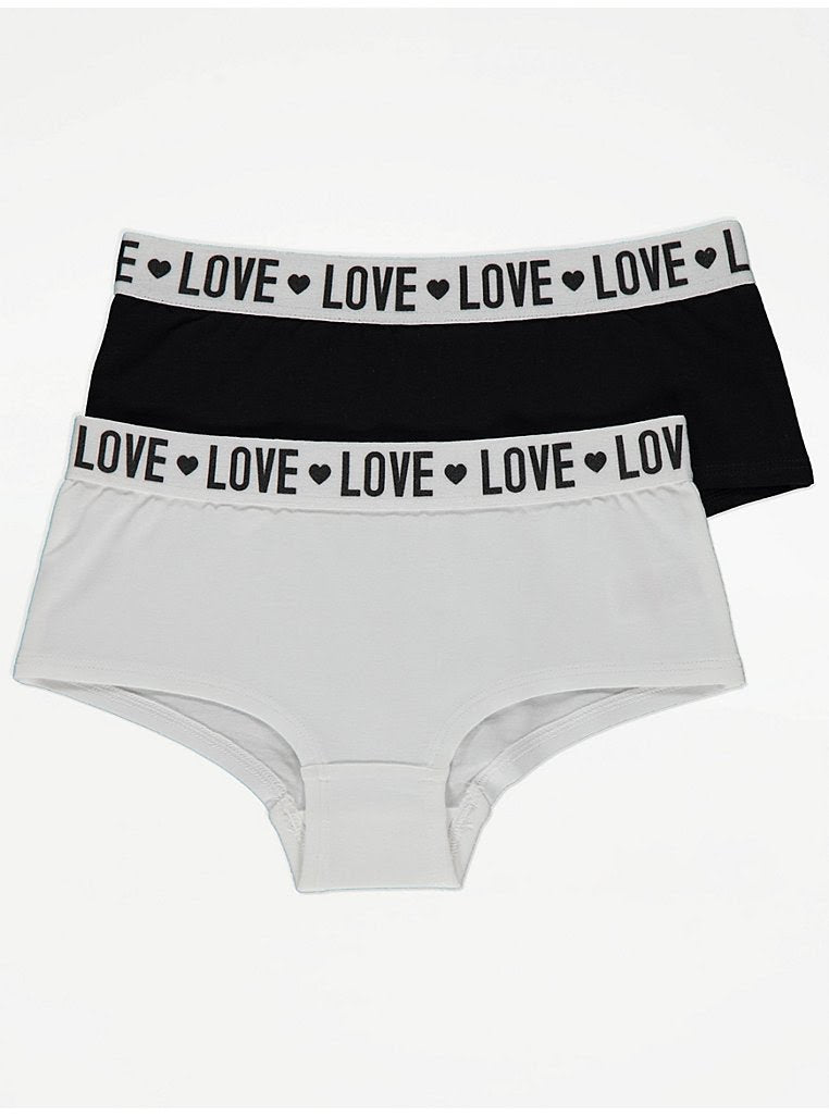 Girls Love Waistband Hipster Briefs