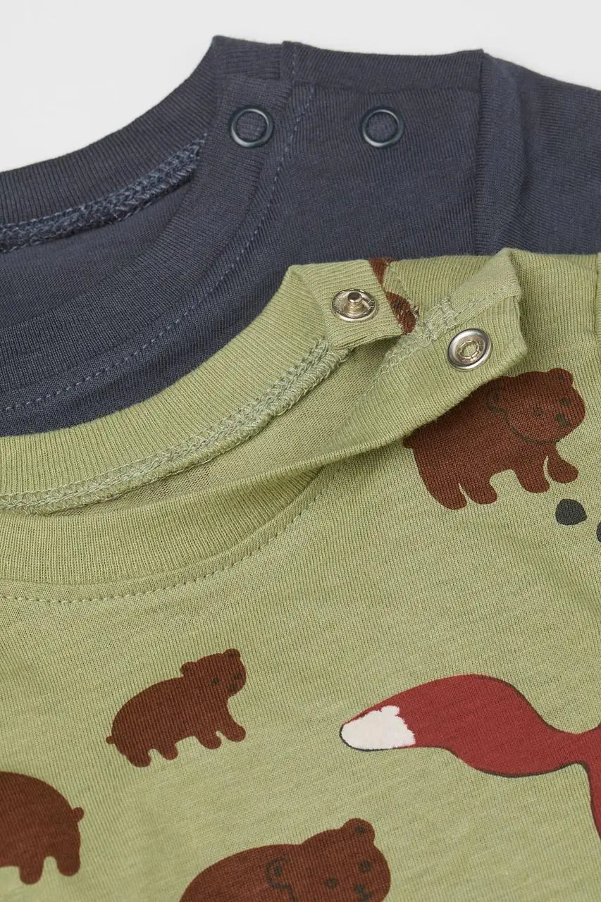 Pack of 2 Long-Sleeved Cotton Jersey Shirts – Toddler