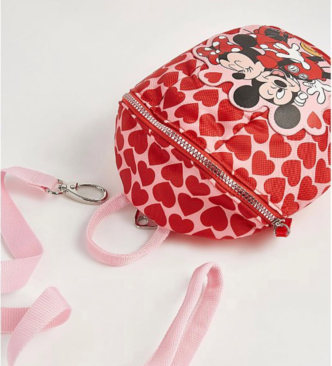 George Disney Mickey & Minnie Heart Mini Backpack – Red/Pink