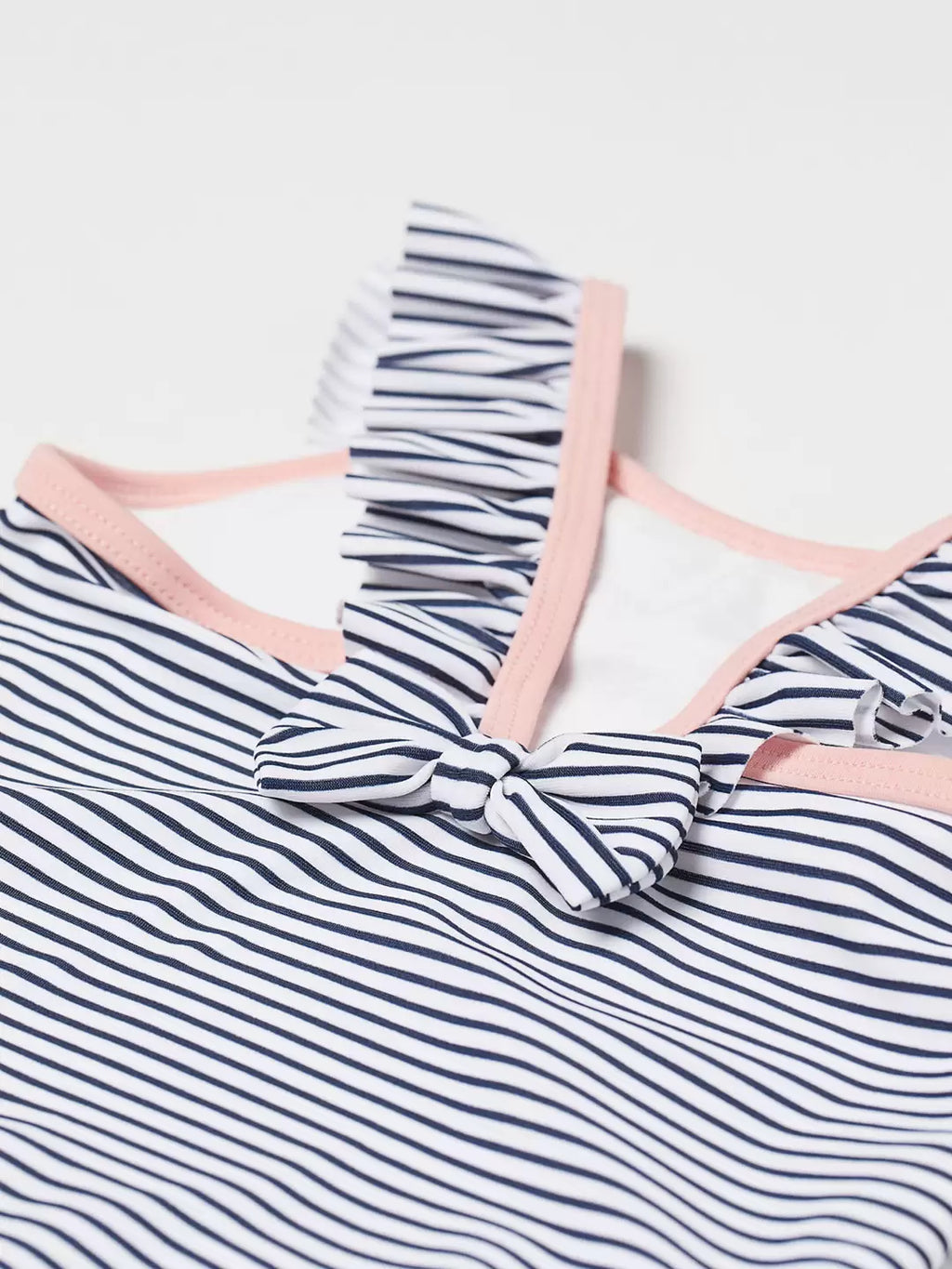H&M Baby Frill Striped Swimsuit – Navy & White