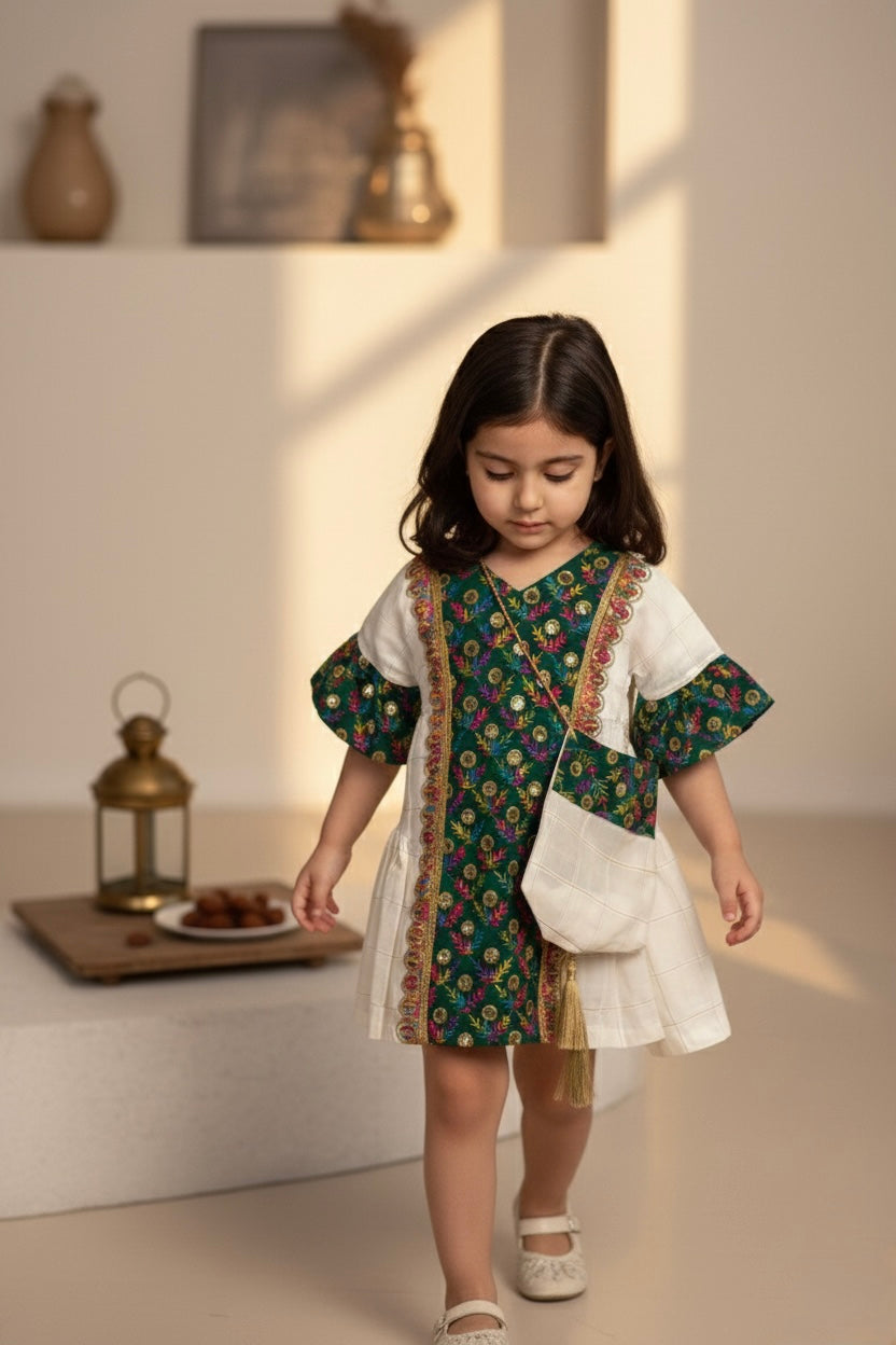 🌙 Ramadan Kids Dress – Size 1 Year