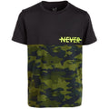 iD Boys Colour Block Camo T-Shirt – Black & Khaki