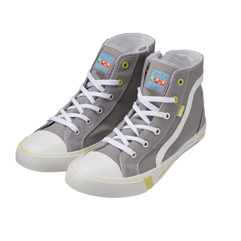 Walkx Kids High-Top Canvas Sneakers – Grey