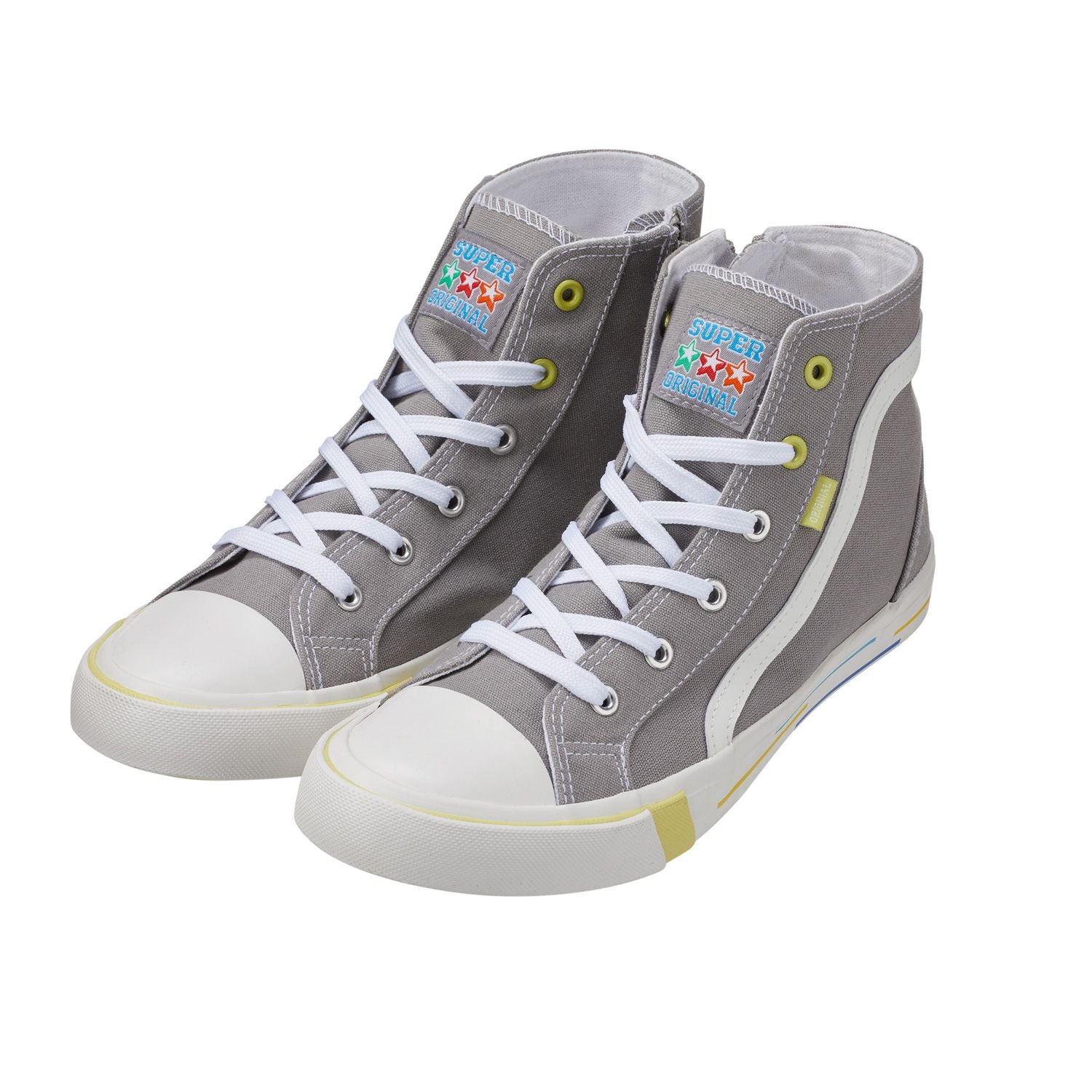 Walkx Kids High-Top Canvas Sneakers – Grey