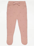 George Textured Footed Baby Leggings – Blush Pink