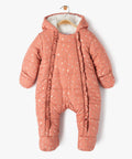 GÉMO Floral Padded Snowsuit with Faux Fur Lining