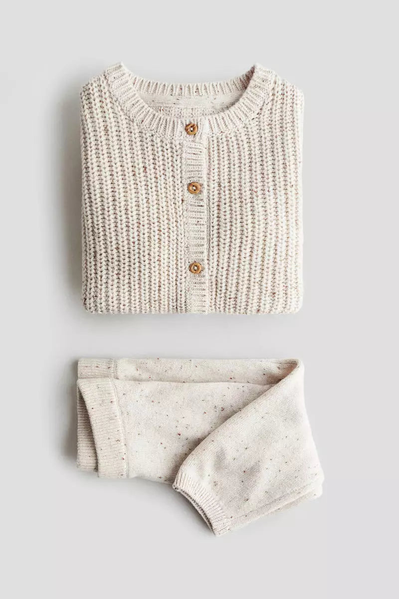 H&M Cream Knit Cardigan & Leggings Set