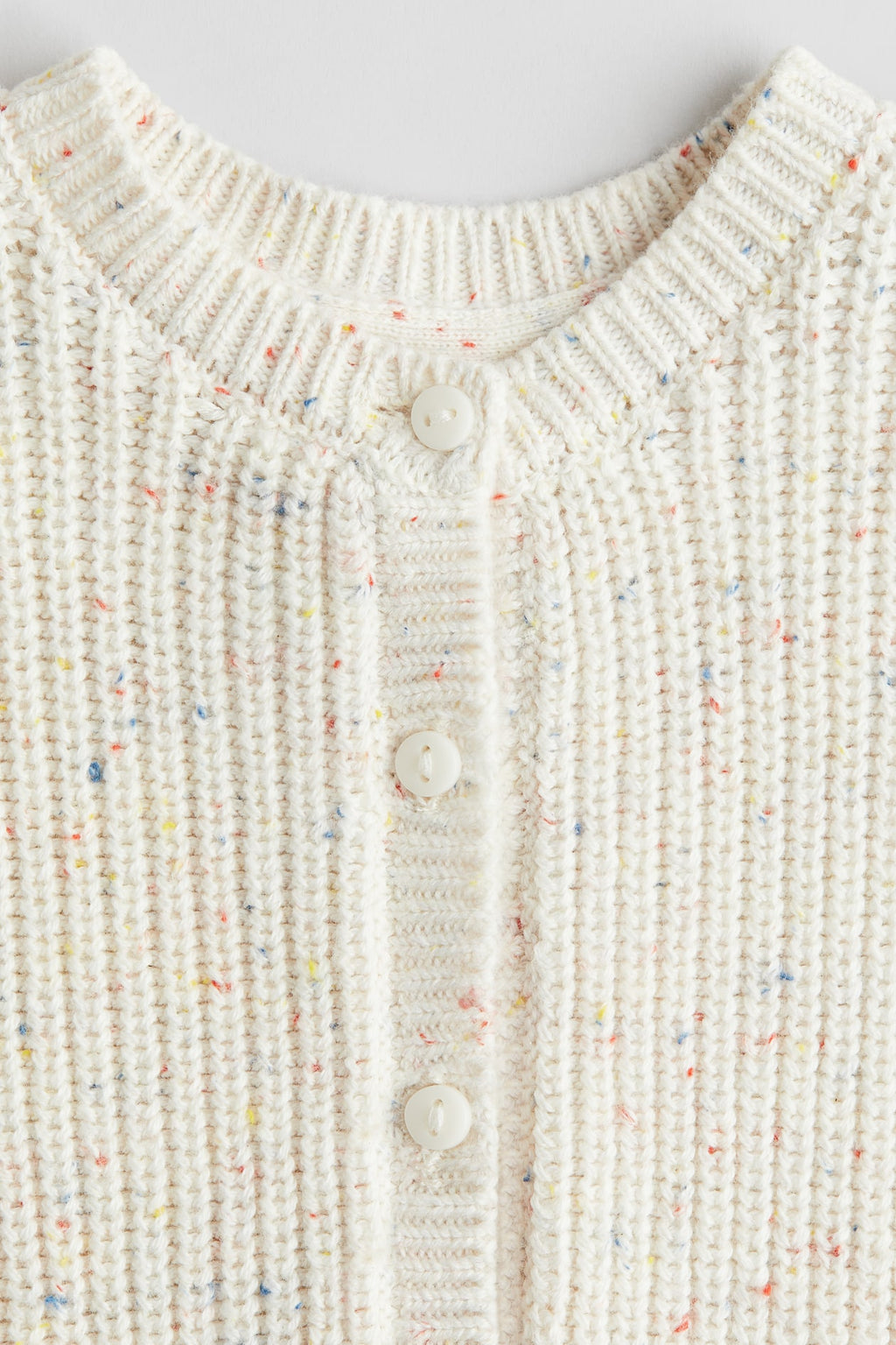 H&M Cream Speckled Knit Cardigan