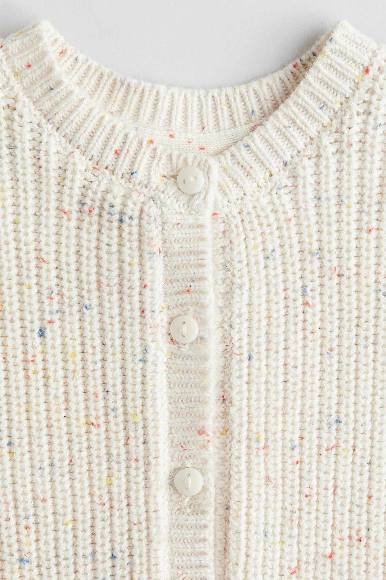 H&M Cream Speckled Knit Cardigan