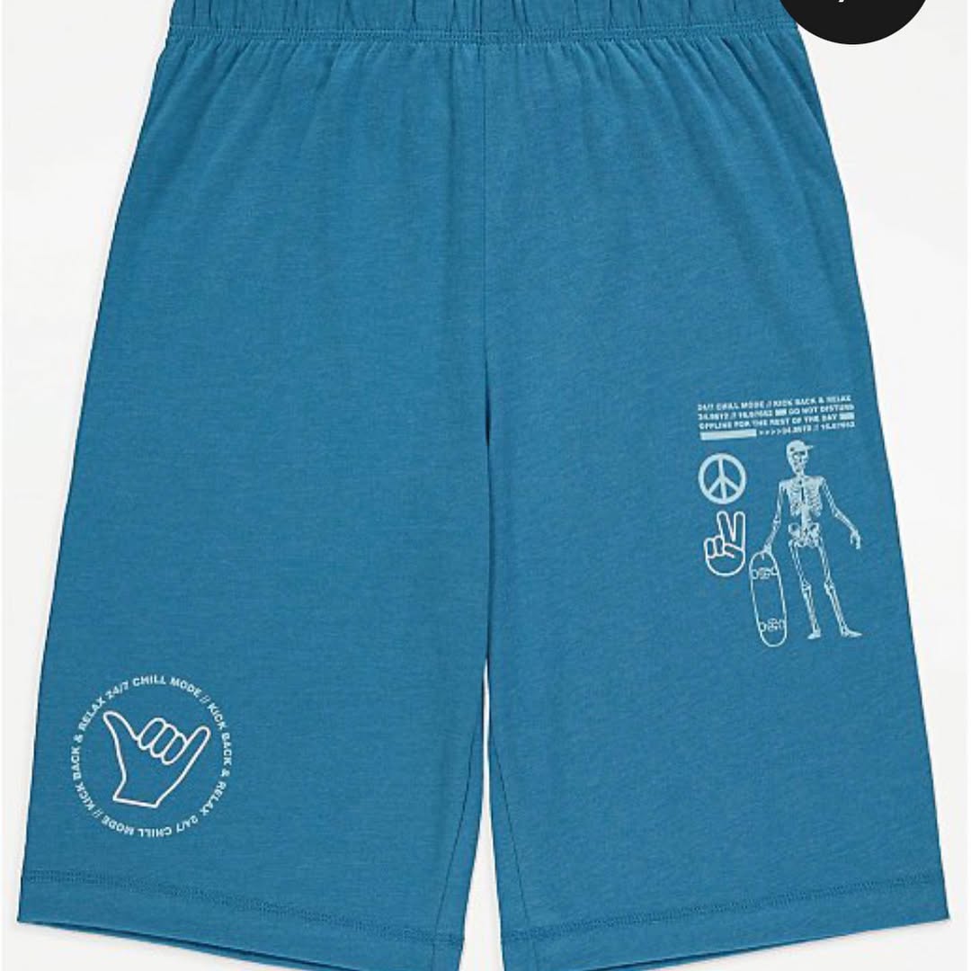 Chill Mode Skull Print Short Pyjamas – 2 Pack