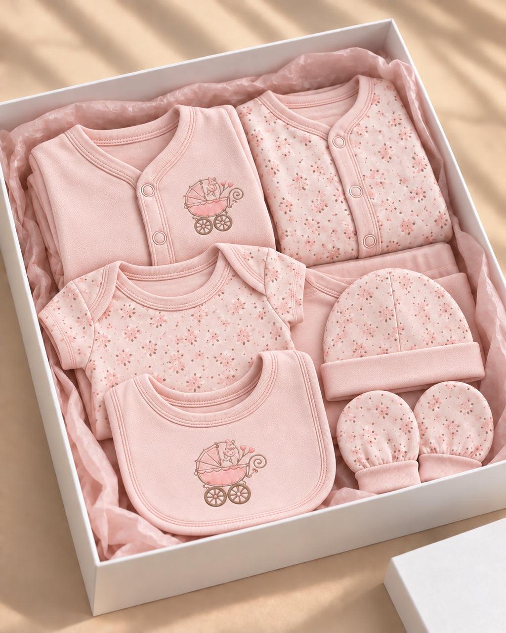 Camille Baby Baby Stroller set arranged in a gift box