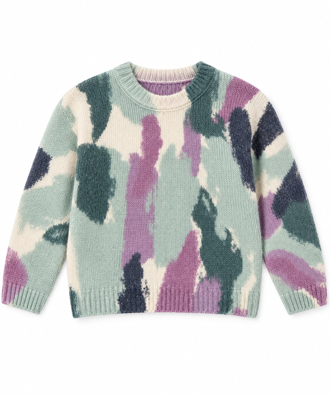GÉMO multicolour abstract-print knitted jumper front