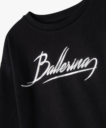 Ballerina print detail of Gémo black Ballerina sweatshirt