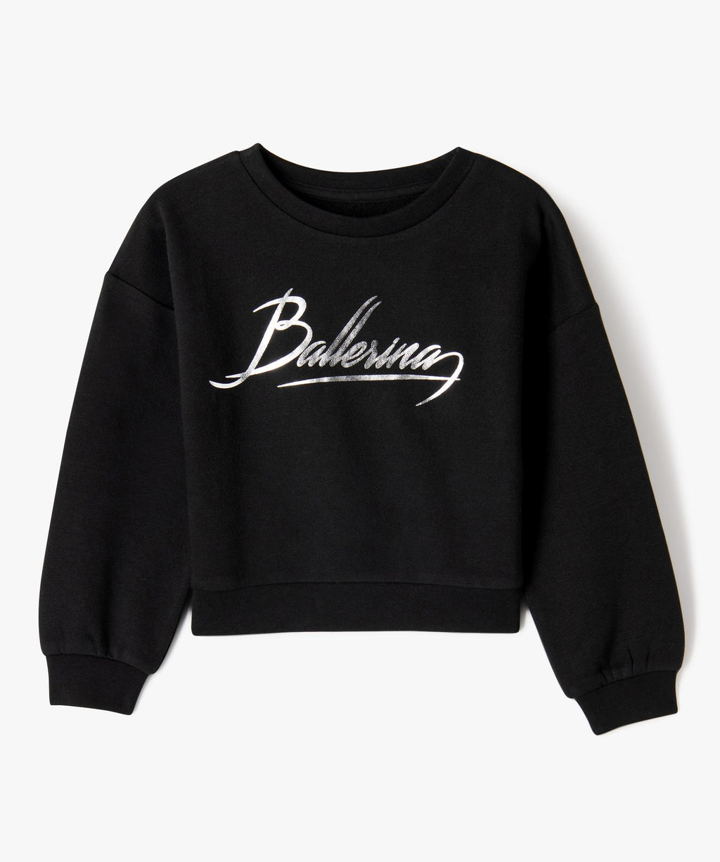 Front view of Gémo black Ballerina sweatshirt