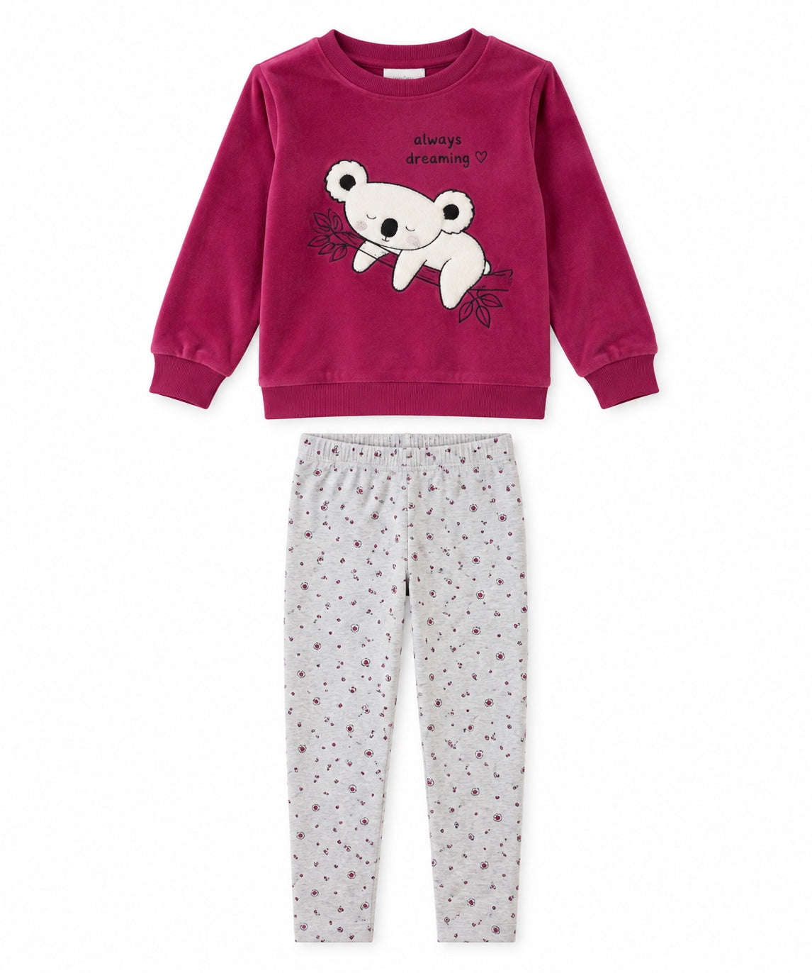 Gémo koala sweatshirt and printed leggings two-piece girls set