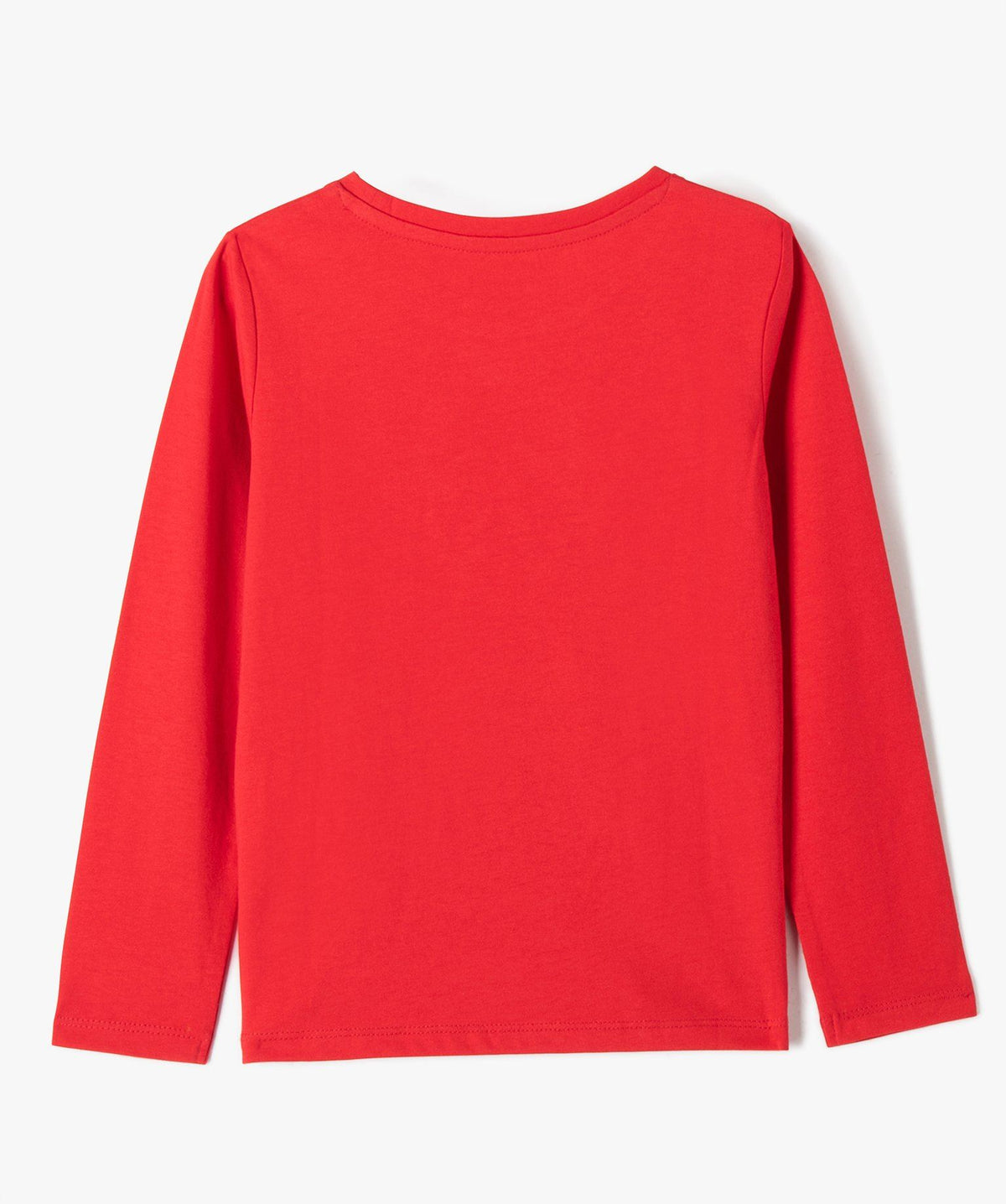 Gémo Girls’ Red Sequin Reindeer Christmas Long Sleeve Top