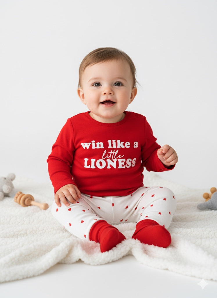 George Baby Girls’ Red Little Lioness 2-Piece Set