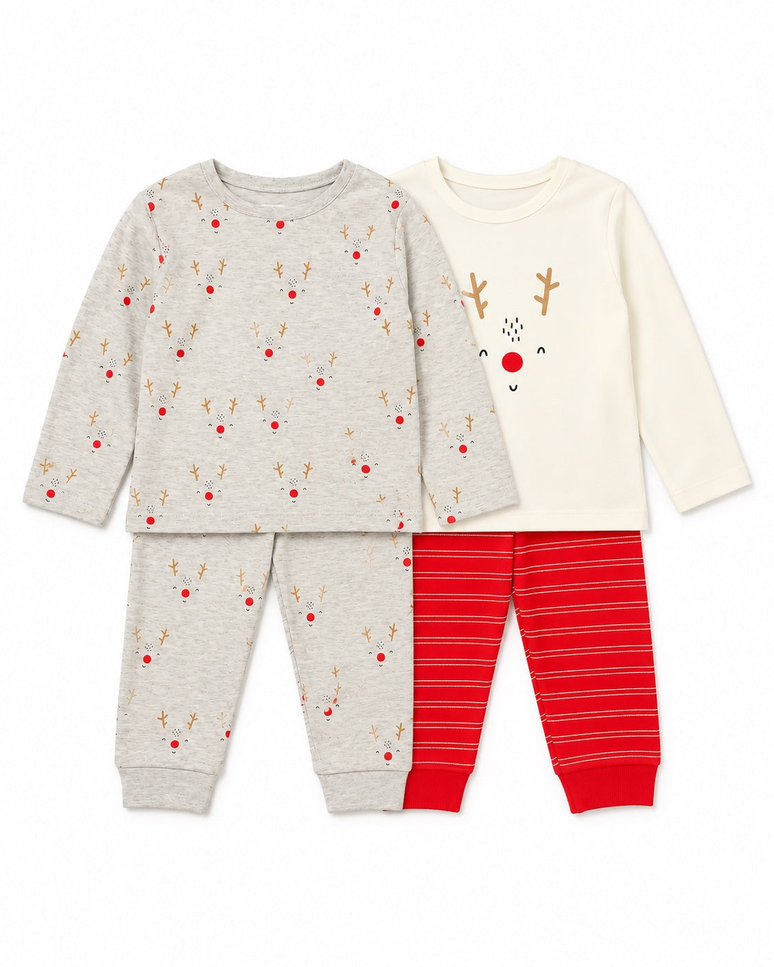 George Baby Reindeer 2-Pack Pyjama Sets – Christmas