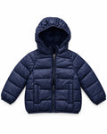 MO Kids Baby Navy Blue Hooded Puffer Jacket