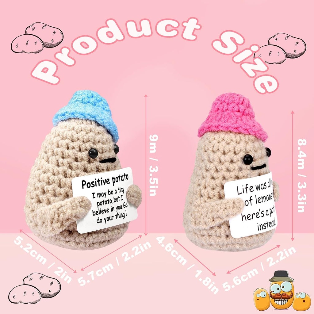 Crochet potato toy dimensions